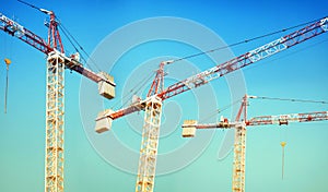 Building construction Site with crane