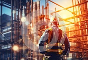 building construction site, industrial development, construction site engineering,