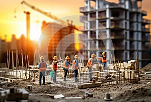 building construction site, industrial development, construction site engineering,
