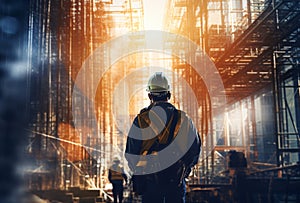 building construction site, industrial development, construction site engineering,