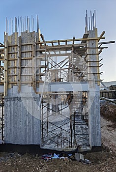 Building construction structure cement irons development