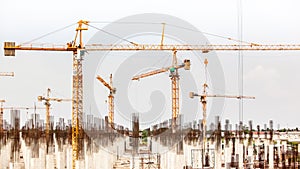 Building construction work site