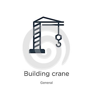 Building crane icon vector. Trendy flat building crane icon from general collection isolated on white background. Vector