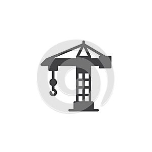 Building crane vector icon