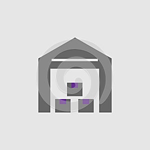 Building, crates icon. Element of Delivery and Logistics icon for mobile concept and web apps. Detailed Building, crates icon can
