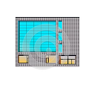 Building 2D. Building made of Bricks