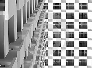 Building design and concrete pillars construction