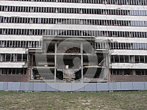 Building destroyed by NATO in Belgrade, Serbia.