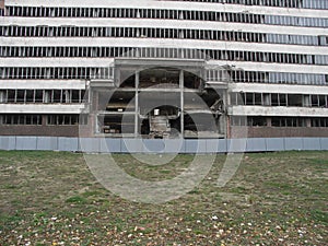 Building destroyed by NATO in Belgrade, Serbia.