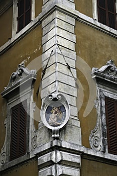 Building detail, Campo de Fiori, Rome, Italy