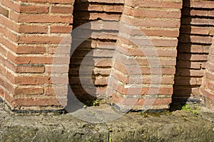 Building detail with seversal bricks