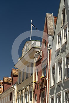 Building details on Pikk Long Street Tallinn Estonia