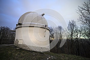 Building with the dome in an astronomical observatory.