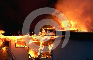 Building Engulfed In Flames