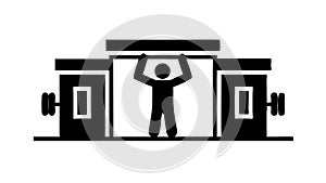 Building Entrance Gate, Access and Security Icon. vector design Generative AI
