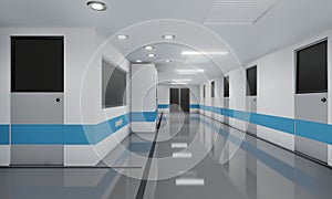 Building entrance inpatient room 3d render