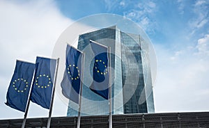 Building of european central bank ECB in Frankfurt photo