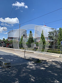 Building of the European Court of Human Rights. Strasbourg, France