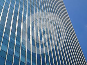 Building Exterior with Glass Wall Pattern