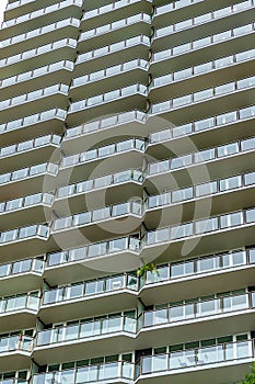 building facade. glass building balcony. architectural detail. background of architecture structure. modern urban