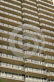 building facade. glass building balcony. architectural detail. background of architecture structure. modern urban