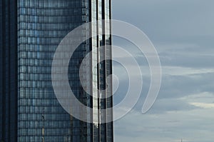 Building Facade Glass Outdoor Reflect images of the sky and buildings