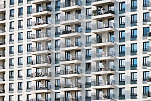 Building facade -  modern apartment  house exterior