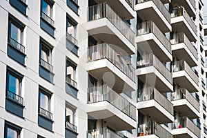 Building facade -  modern apartment  house exterior