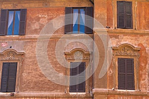 Building facade at Rome, Italy