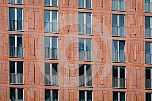 Building facade - window pattern on house exterior