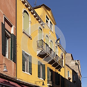 Building facades along Salizada San Pantalon photo