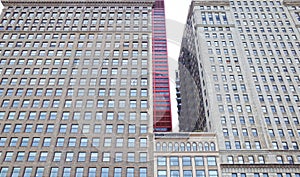 Building Facades at Michigan Avenue in Chicago, USA