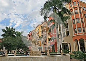 Building facades in Naples