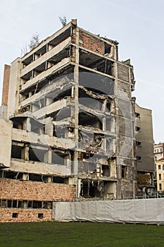 The building of the former Defense Ministry in Belgrade was bombed by US aircraft. Serbia