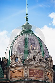 Building of former Galician Savings Bank, now it is a Museum of Ethnography and Art Crafts on the Lviv city.