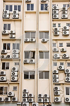 Building full of aircon units photo