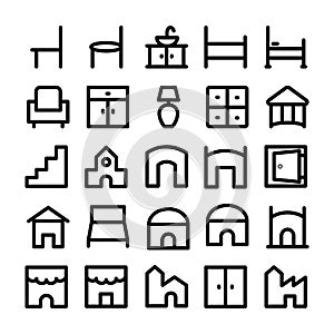 Building & Furniture Vector Icons 11