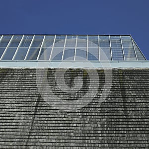 Building with glass roof