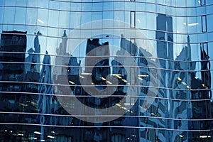 Building glass wall reflection