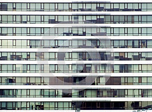 Building glass windows and Sunlight photo