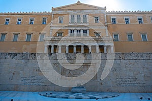 Building of the Greek Parliament in Athens