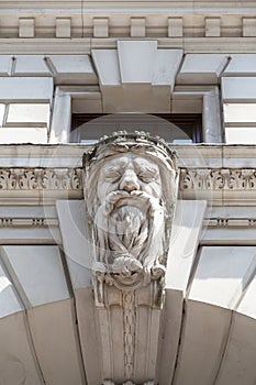 Building of Her Majesty Treasury HM Treasury , relief on facade, London, United Kingdom