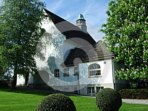 The building at the Herisau City Cemetery