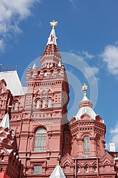 Building of historical museum on a red area