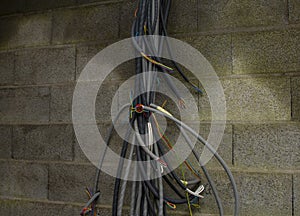 Building a house electrical wiring in an isolated corrugation