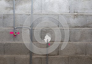 Building a house electrical wiring in an isolated corrugation