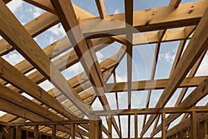 Building a house in skeleton technology photo