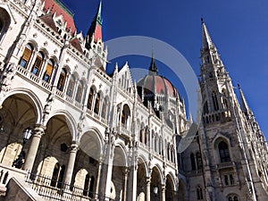 The building of the Hungarian parliament in Budapest