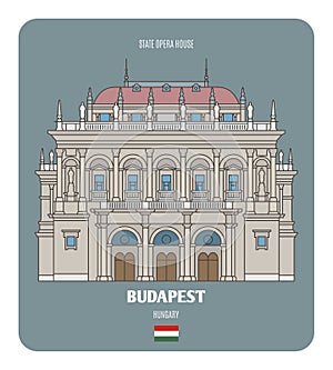 Building of the Hungarian State Opera House in Budapest, Hungary