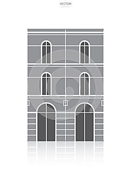 Building icon. Architecture identity with detail and element design. Vector